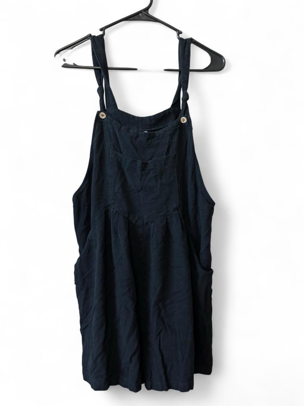 Black Linen Overalls
